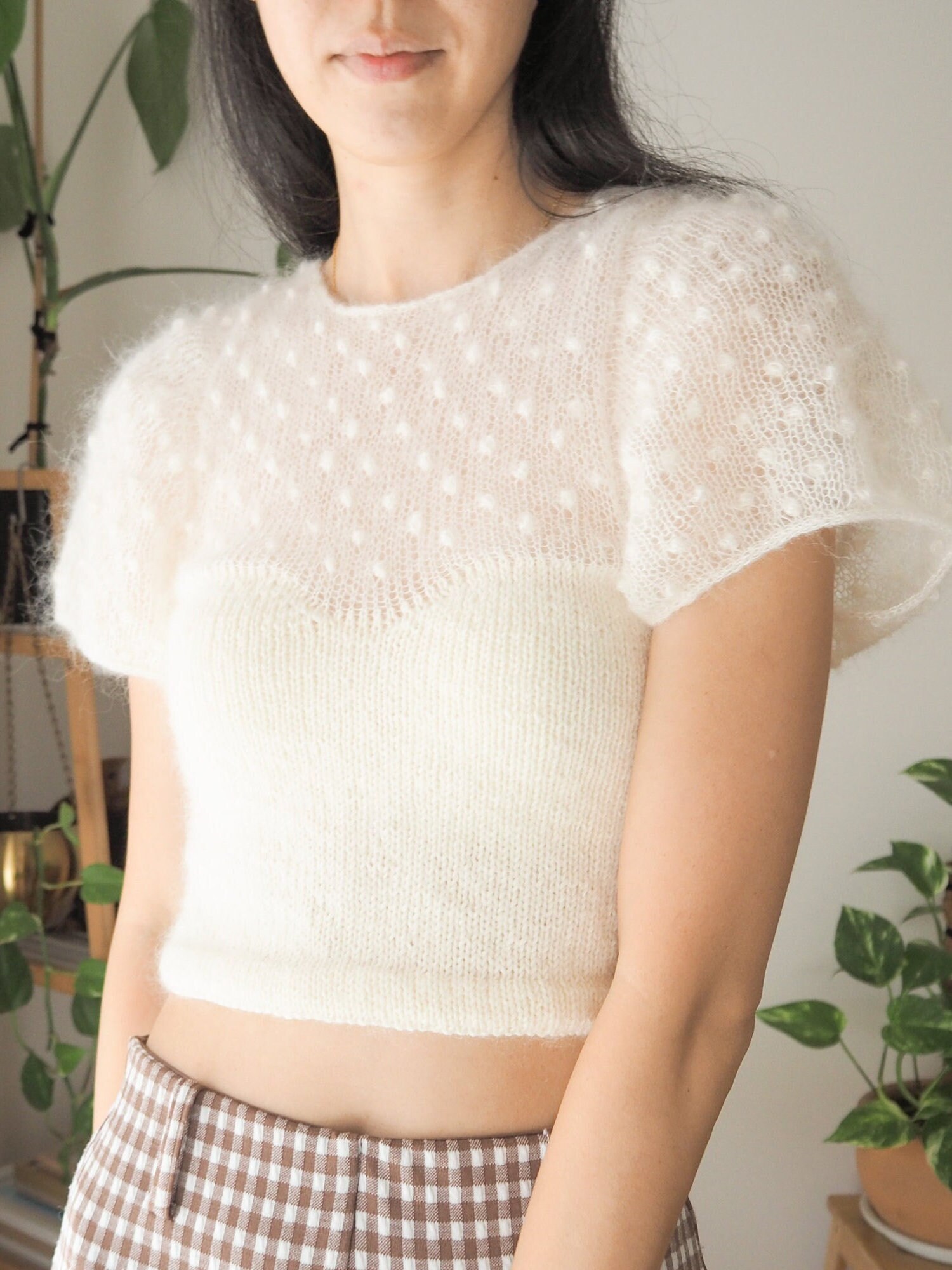 Eloise Top Knitting Pattern Sweetheart Neckline Knitted Top