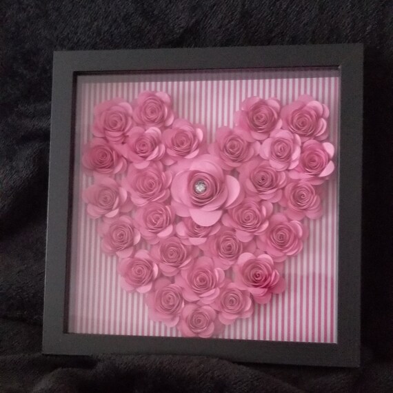 Shadow Box Frame With Flowers