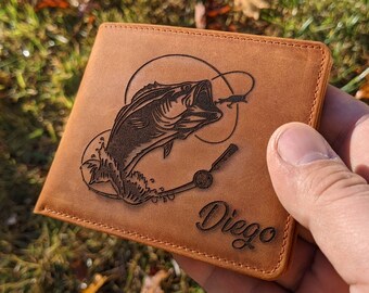 Proudly MADE IN THE USA Custom Black Texas Bass Fishing Basket Weave Long Leather Checkbook Wallet Proudly MADE IN THE USA Custom Black Texas Bass Fishing Basket Weave Long Leather Checkbook Wallet