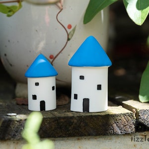 2PCS Miniature Fairy Tiny Castle Fairy Garden Supplies & Accessories Terrarium Figurines