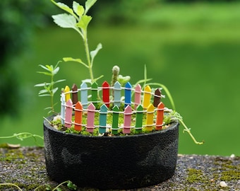 Miniature Fairy Small Mixed Color Fence Fairy Garden Supplies & Accessories Terrarium Figurines