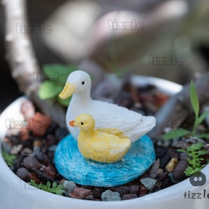 Fairy Garden Miniature Tiny Duck Animal Figurines  Supplies & Accessories Terrarium Figurines