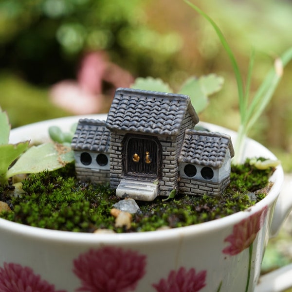 Miniature Fairy Tiny Pailou Fairy Garden Supplies & Accessories Terrarium Figurines Tiny House