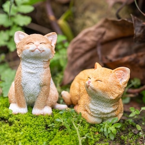 Miniatur-Harz-Katzenfiguren: Fairy Garden Terrarium Zubehör