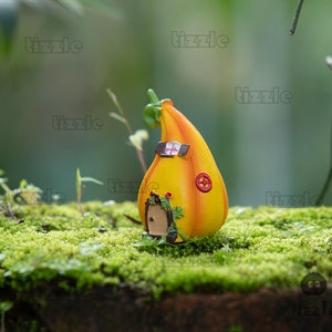 Miniature Fairy Pumpkin House  Fairy Garden Accessories ~ Miniature Gardening Figuriness