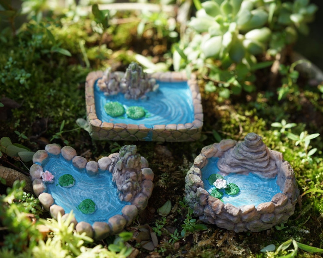 Diy Miniature Mini Water Pool Tree House Fairy Garden Lawn Ornament For Mountain