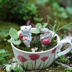 Miniatur-Fee-Tier mit Tasche Fee-Gartenbedarf & Zubehör Terrarium Figuren