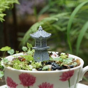 Miniature Fairy Japanese Samll Square Stone Lamp Pagoda Fairy Garden Supplies & Accessories Terrarium Figurines