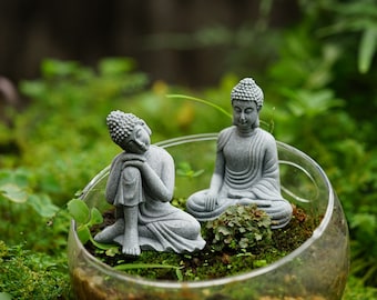 Miniature Fairy Pray Buddha Figurines Fairy Garden Supplies & Accessories Terrarium Figurines