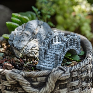 Miniature Fairy Small Grey Bridge Garden Supplies & Accessories Terrarium Figurines