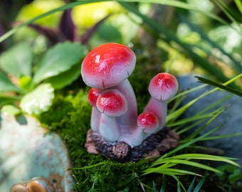 1PC Miniature Fairy Small Pink Mushrooms Fairy Garden Supplies & Accessories Terrarium Figurines