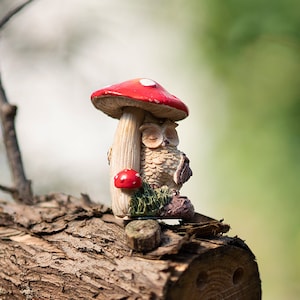 Miniature Fairy Smart Owl Holding Mushroom Figurines Fairy Garden Supplies & Accessories Terrarium Figurines