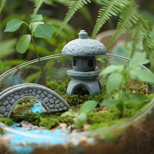 ABOOFAN Ornements de Jardin Miniatures en Fausses, 4 Pièces, Décor de Paysage Miniature pour Bonsaï et Décor de Table à Sable