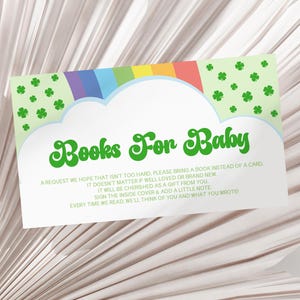 Un peu de porte-bonheur pour bébé | Livres de baby shower pour bébé | Trèfles arc-en-ciel Saint-Patrick B38