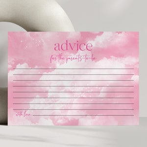 We Are On Cloud Nine : conseils pour les futurs parents Cartes de vœux | Cartes de conseils sur les congés de nuages scintillants roses A15