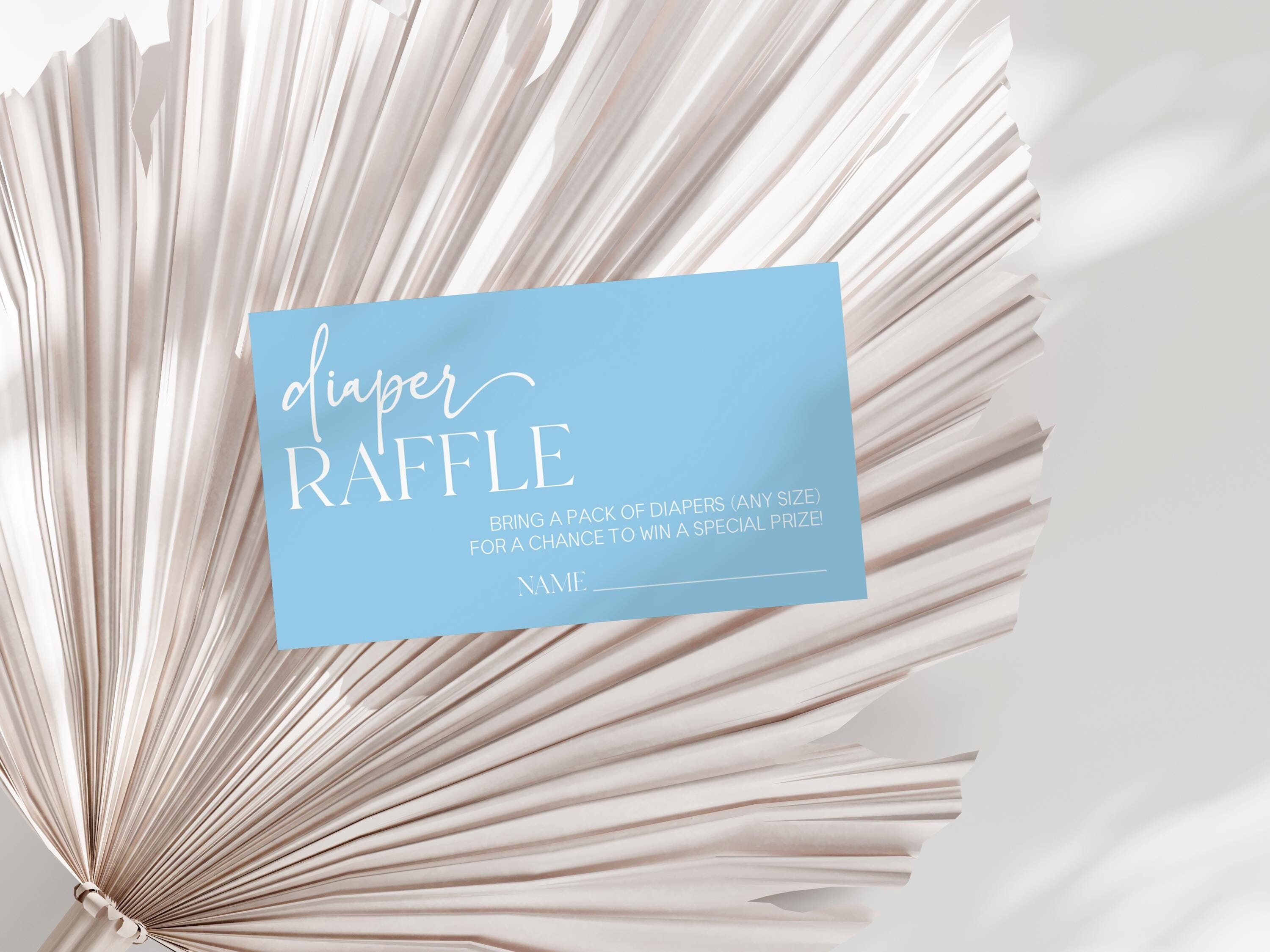 Modern Minimalist Diaper Raffle Card | Baby Shower Diaper Raffle ...