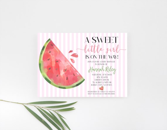 A Sweet Little Girl is on the Way Baby Shower Invitation | Etsy
