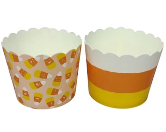 Fall Cupcake Liner, Candy Corn Cupcake Liner, Fall Cup Cake Liner, Fake Bake Supplies, Candy Corn Dessert,