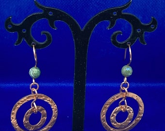 Textured Copper Earrings