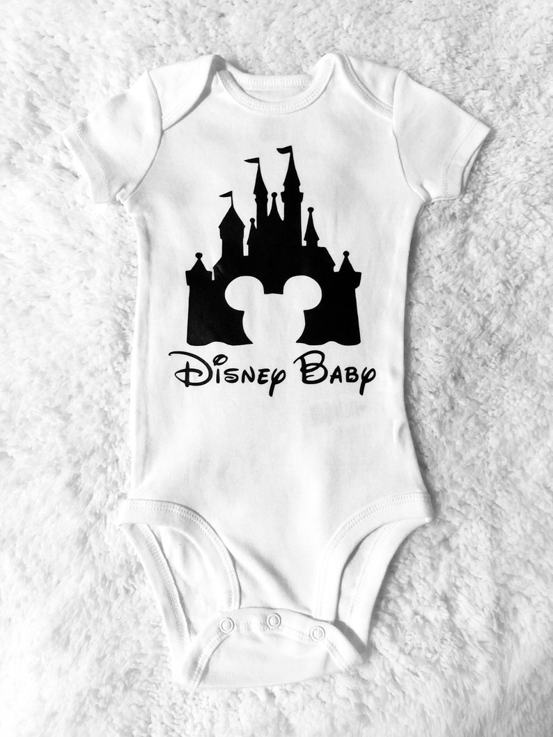 Disney Castle Baby Onesies® Disney Baby Bodysuit Mickey Etsy