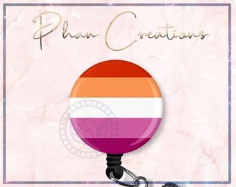 Lesbian Flag Badge Reel, LGBTQ Badge, Choose Love, Pride Badge, Queer