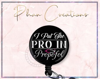 Propofol Badge Reel, Funny Badge Reel, Emergency Badge Clip, CRNA Gift, Anesthesia Week, Anesthesiologist, CRNA Badge