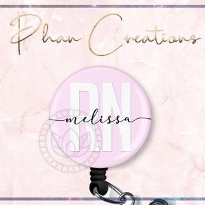 Custom Badge Reel, Personalize Badge Holder, NICU Badge, Labor and Delivery, Registered Nurse Gift,