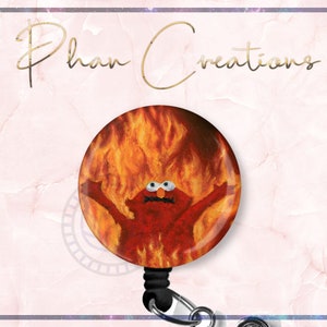 Funny ID Badge Reel, Hellmo Badge Clip, Flame Badge Holder, Nurse Gift, NICU Badge, Management, Secretary Badge, Labor and Delivery badge