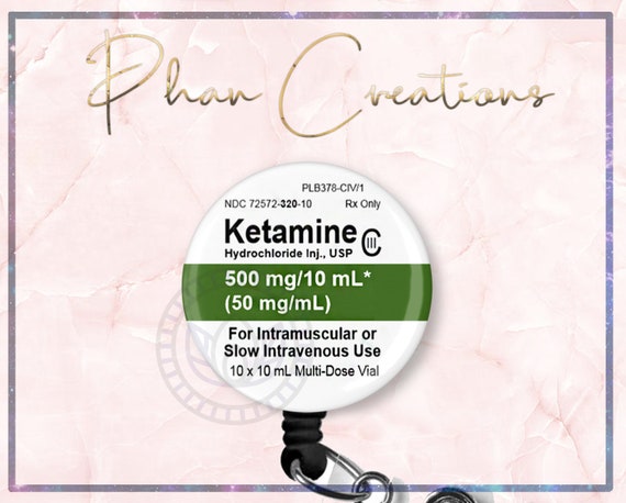 Ketamine Badge Reel, Funny Badge Reel, Anesthesiologist Badge Clip, CRNA Gift, Propofol, Nurse Gift, Surgeon Badge