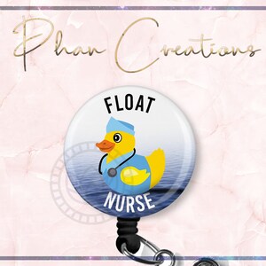 Float Nurse Badge Reel, lustige Abzeichen Reel, einziehbare Badge Clip, Badge Halter, Krankenschwester Geschenk, Float Pool Badge