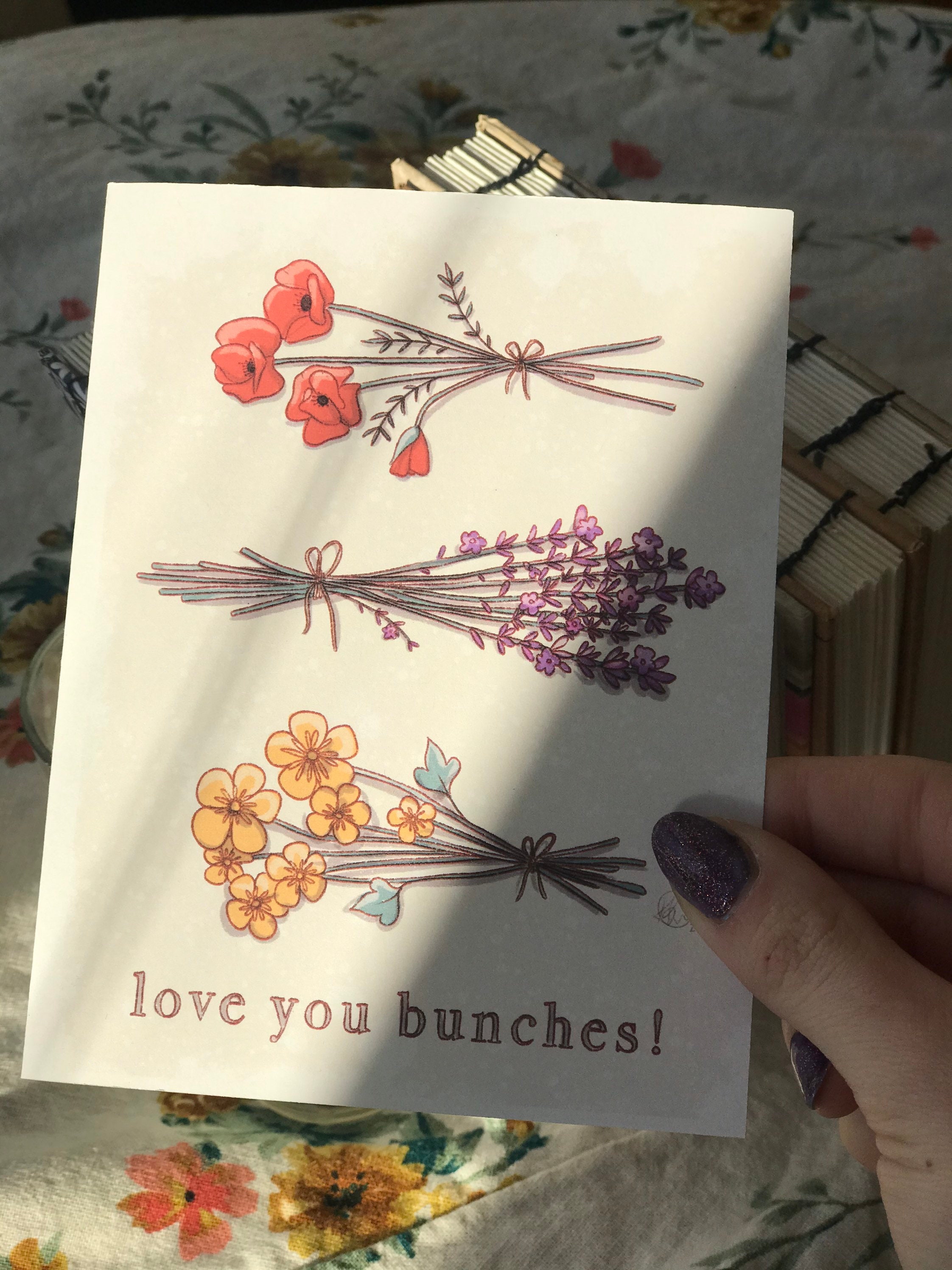 Love You Bunches Card Valentines Day Mothers Day Etsy