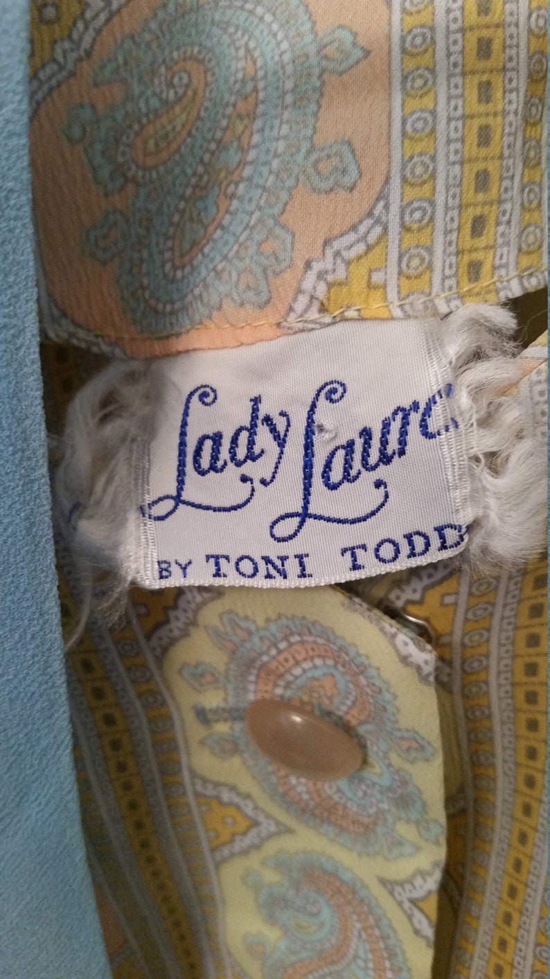 Vintage 60s Lady Laura by Toni Todd dress vintage dress size 22 12 60s mod Paisley shirt dress 60s dress with matching belt