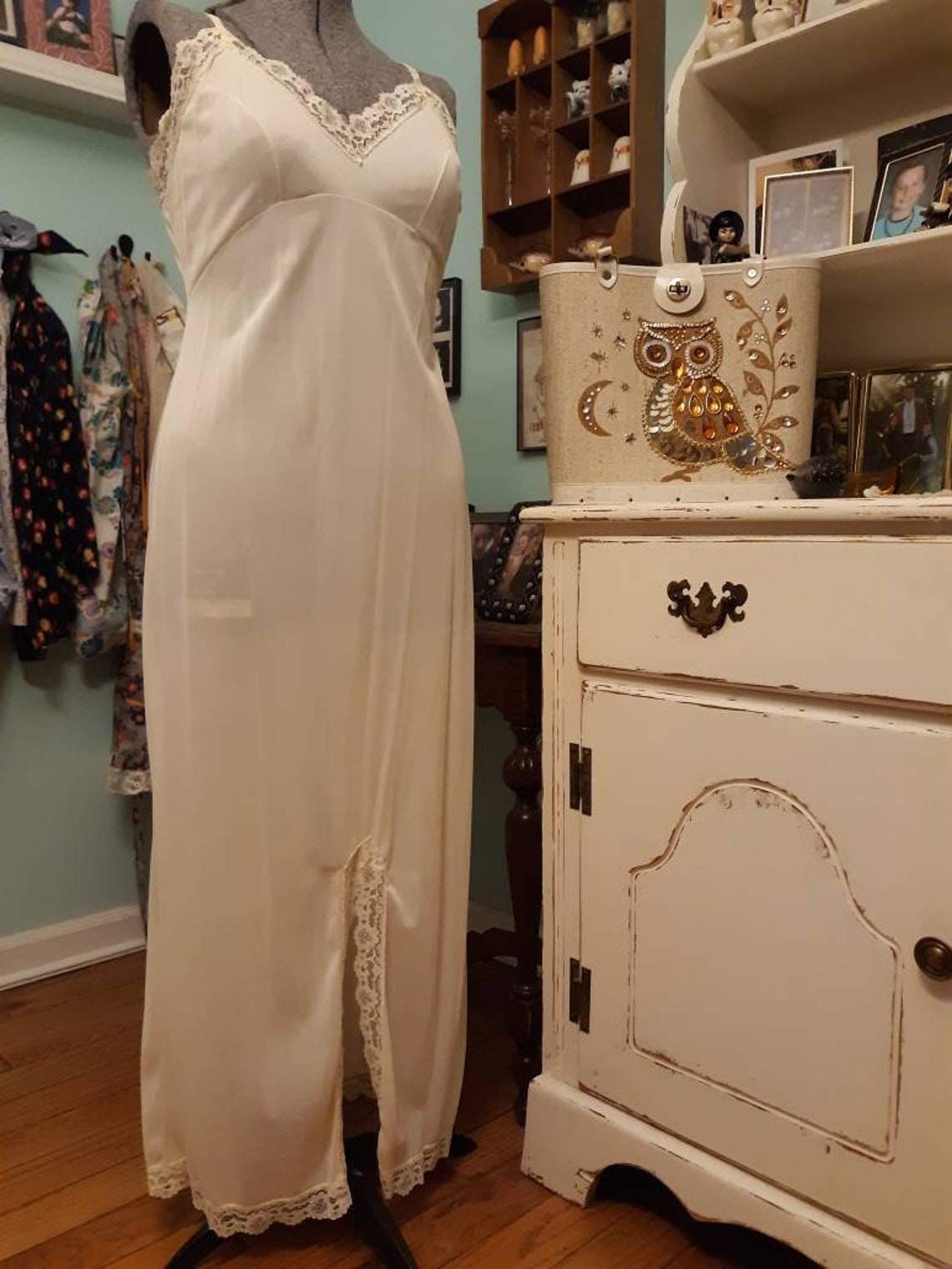 Vintage Jcpenney long nightgown size 36 / sexy vintage Etsy