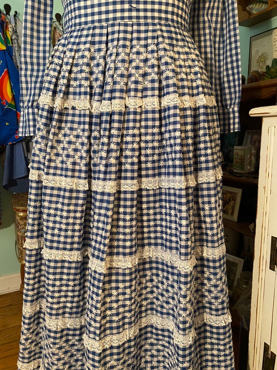 Vintage 70s Rontini gingham skirt set size xs / 1… - image 3