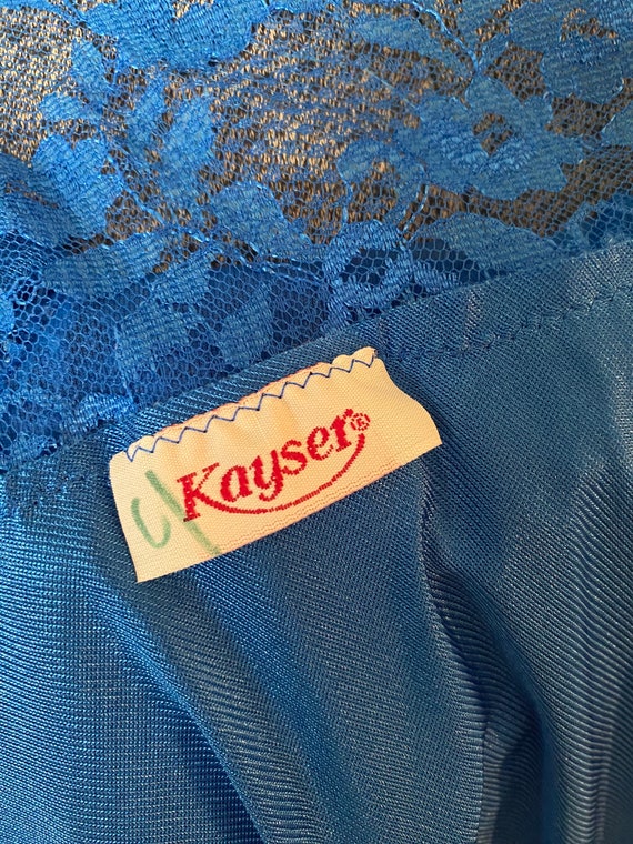 Vintage blue lace nightgown / Vintage Kayser blue… - image 9
