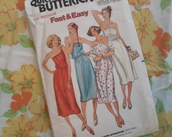 Like NEW vintage Quick butterick fast and easy size medium 6135 Misses' dress sewing pattern / never been used vintage sewing pattern