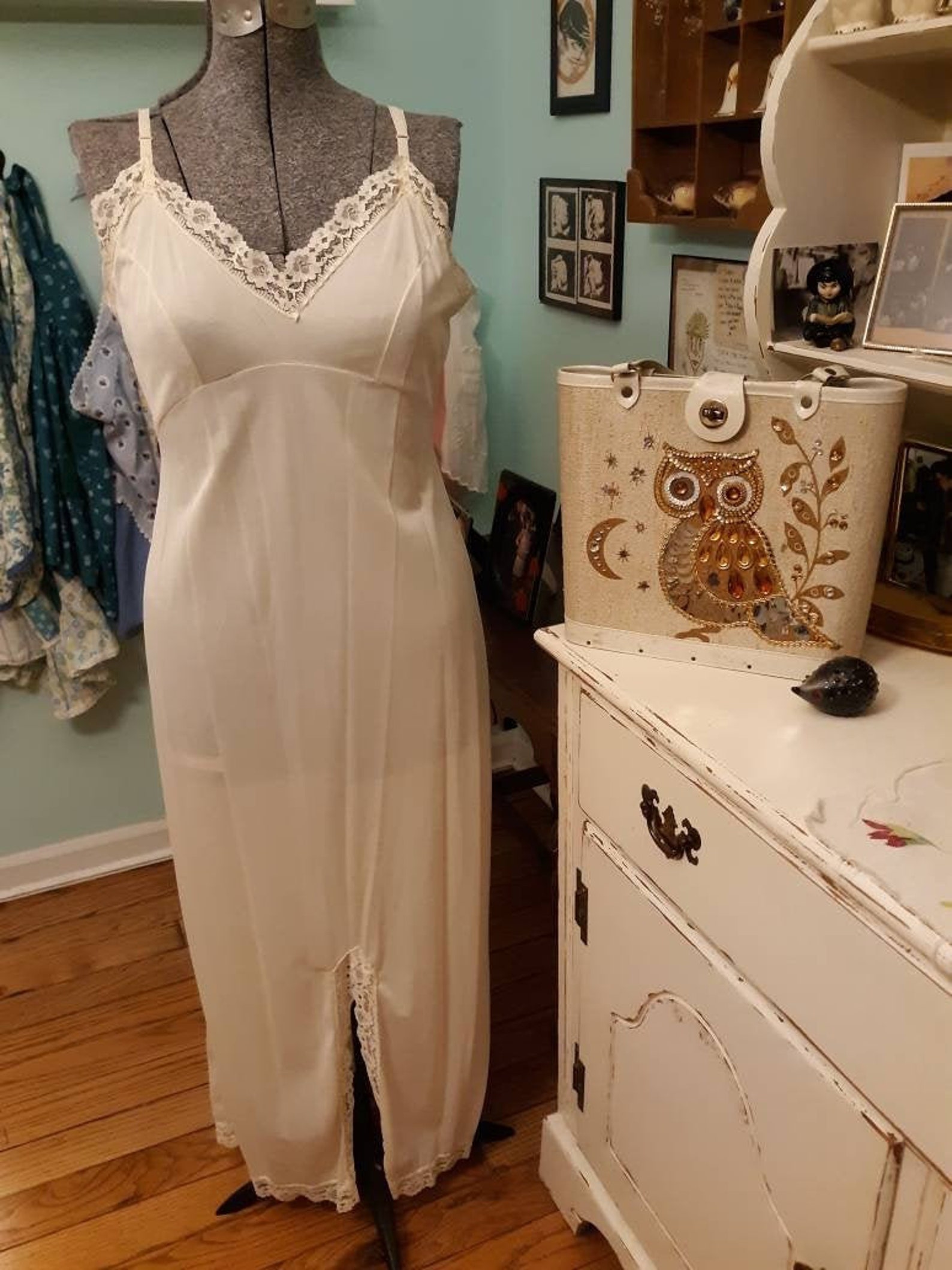Vintage Jcpenney long nightgown size 36 / sexy vintage Etsy