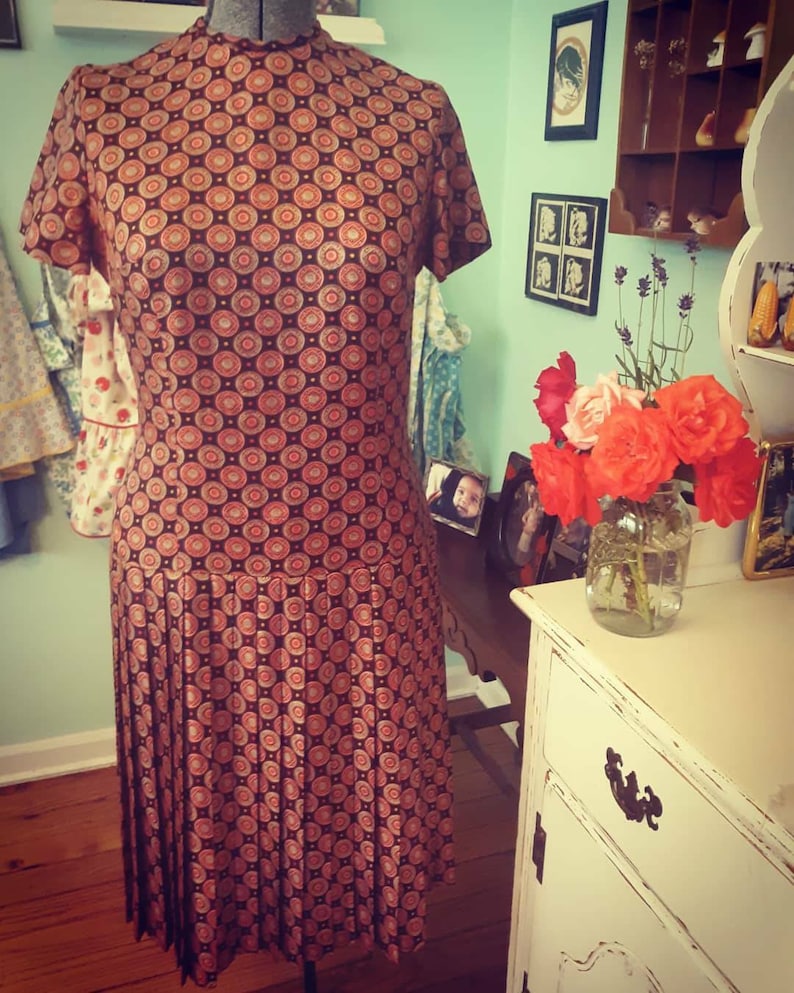 Vintage Carillon New York dress pleated vintage dress 60s 70s vintage dress