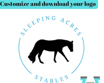 Equestrian Logo- Premade and customized | horse logo, farm logo, barn logo, easy logo, branding, horse barn, stable