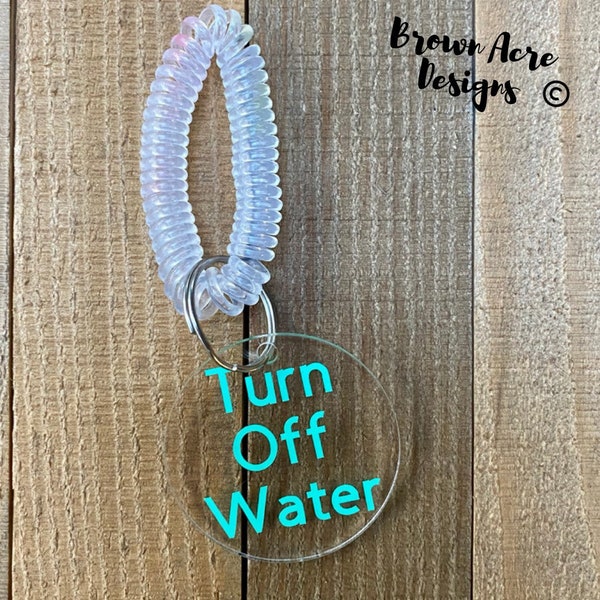 Farm “Turn Off Water” or "Lock Gate"  reminder bracelet- equestrian barn supplies, farm supplies, horse stable, equestrian gift, homestead