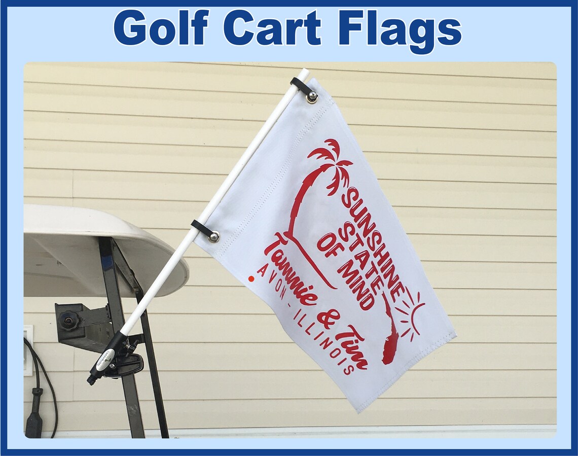Unique Snowbird Campers or Golfers Golf Cart Flag Two Sided Etsy