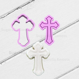 Crucifix Cross Cookie Cutter and Stamp, Religious, Holy Cookie Cutter Embosser, Fondant Stamp, Cake Decorating, First Communion, Baptism
