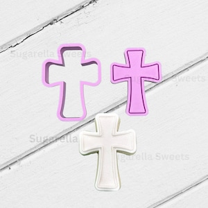 Crucifix Cross Cookie Cutter and Stamp, Religious, Holy Cookie Cutter Embosser, Fondant Stamp, Cake Decorating, First Communion, Baptism