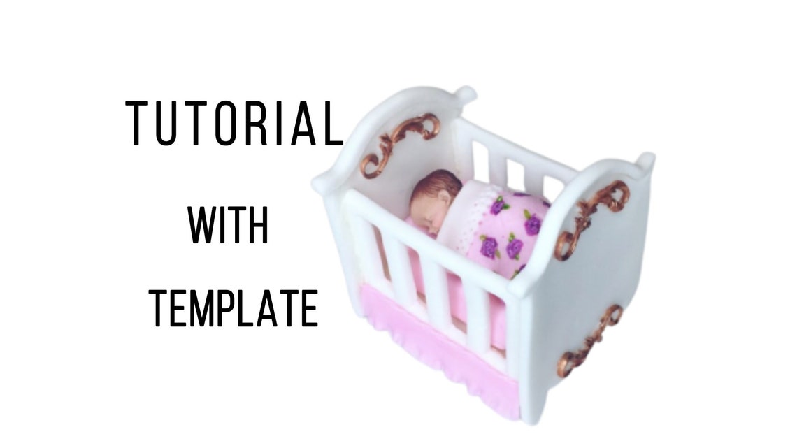 Baby Crib Cake Topper Template & Instructions Instant Etsy