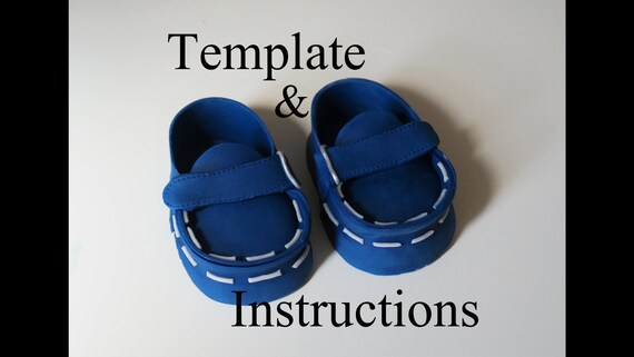 Baby shoe template &amp; instructions PDF instant download shoe | Etsy