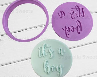 It's a Boy Cookie Cutter and Stamp, Baby Shower Favor