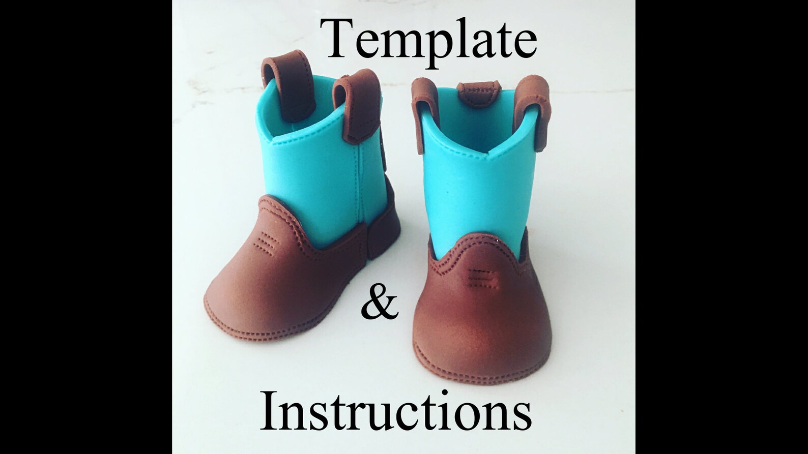 Baby cowboy boot template & instructions PDF instant Etsy