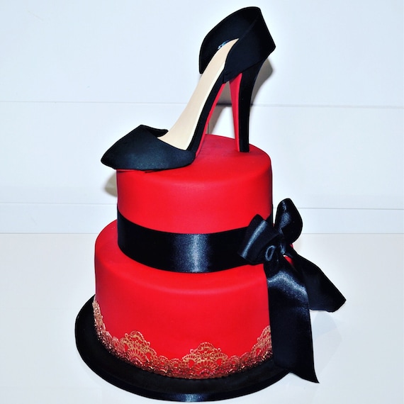 High Heel Shoe Cake Topper Template Instructions Pdf Etsy