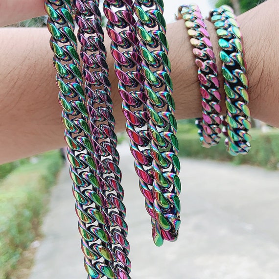 Iridescent Rainbow Miami Cuban Link 