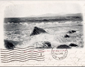 Vancouver BC Surf English Bay c1904 Thompson's Studio Postcard Y3